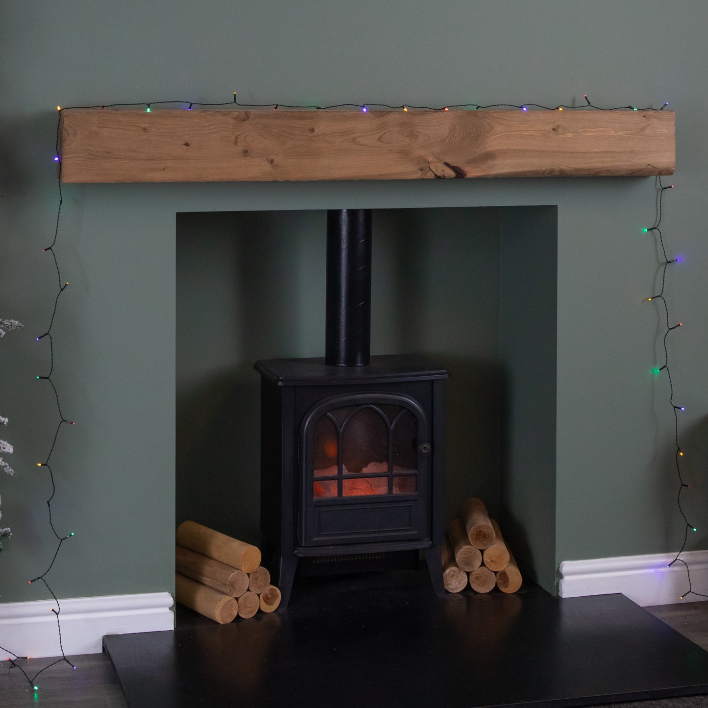 10m Battery Operated Multi-Action Christmas String Lights with 100 Multi-Coloured LEDs