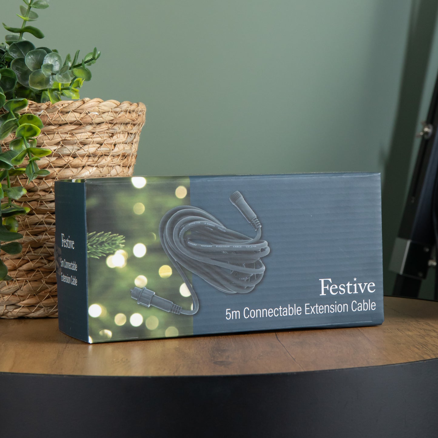 5m Black Connectable Max Extension Cable for Christmas Lights