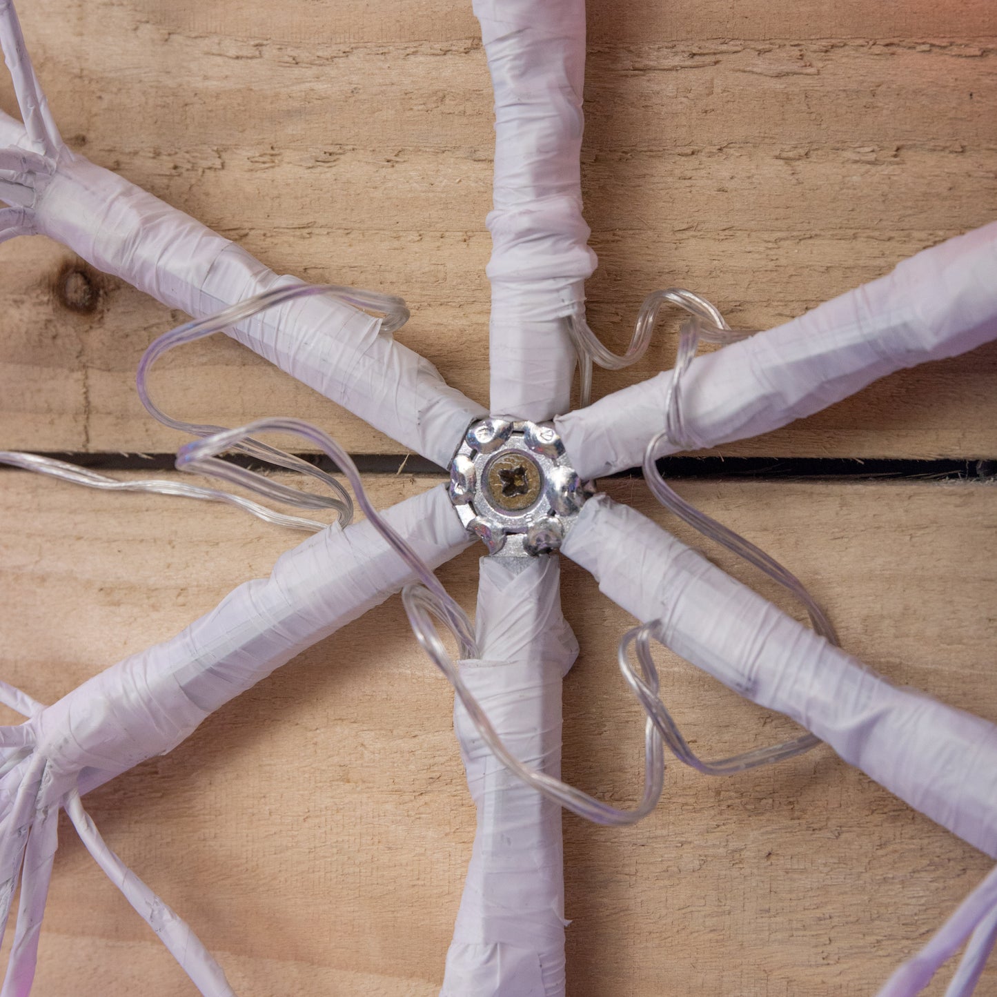 1.2m Twinkling Starburst Snowflake Christmas decoration with 960 Rainbow LEDs