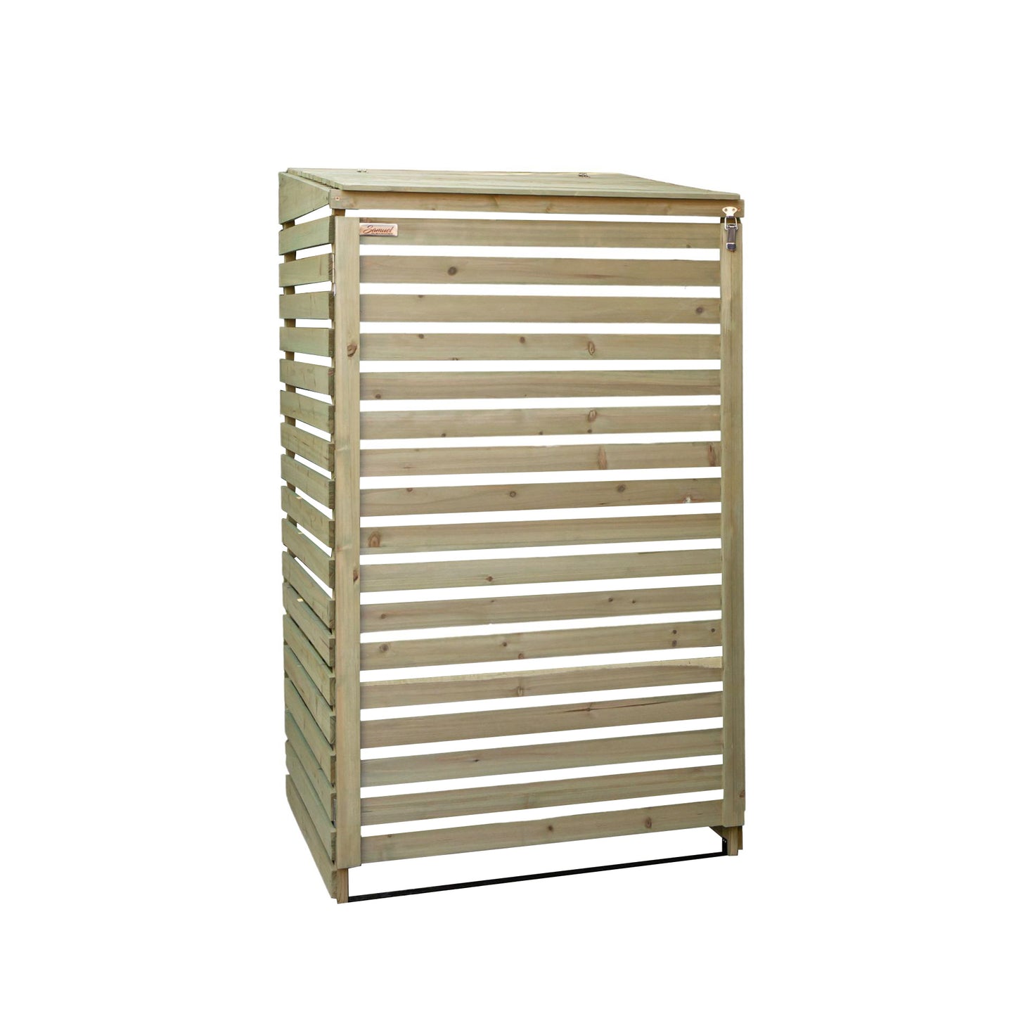 Factory Seconds 68cm x 1.2m Wooden Outdoor Garden Single Wheelie Bin Store Storage