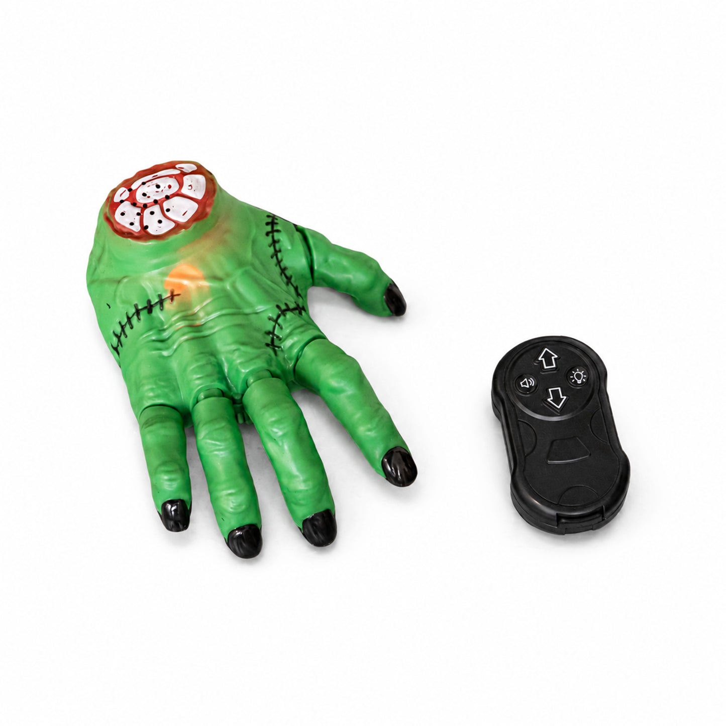 17cm Battery Powered Green Grizzly Moving Halloween Hand with LEDs