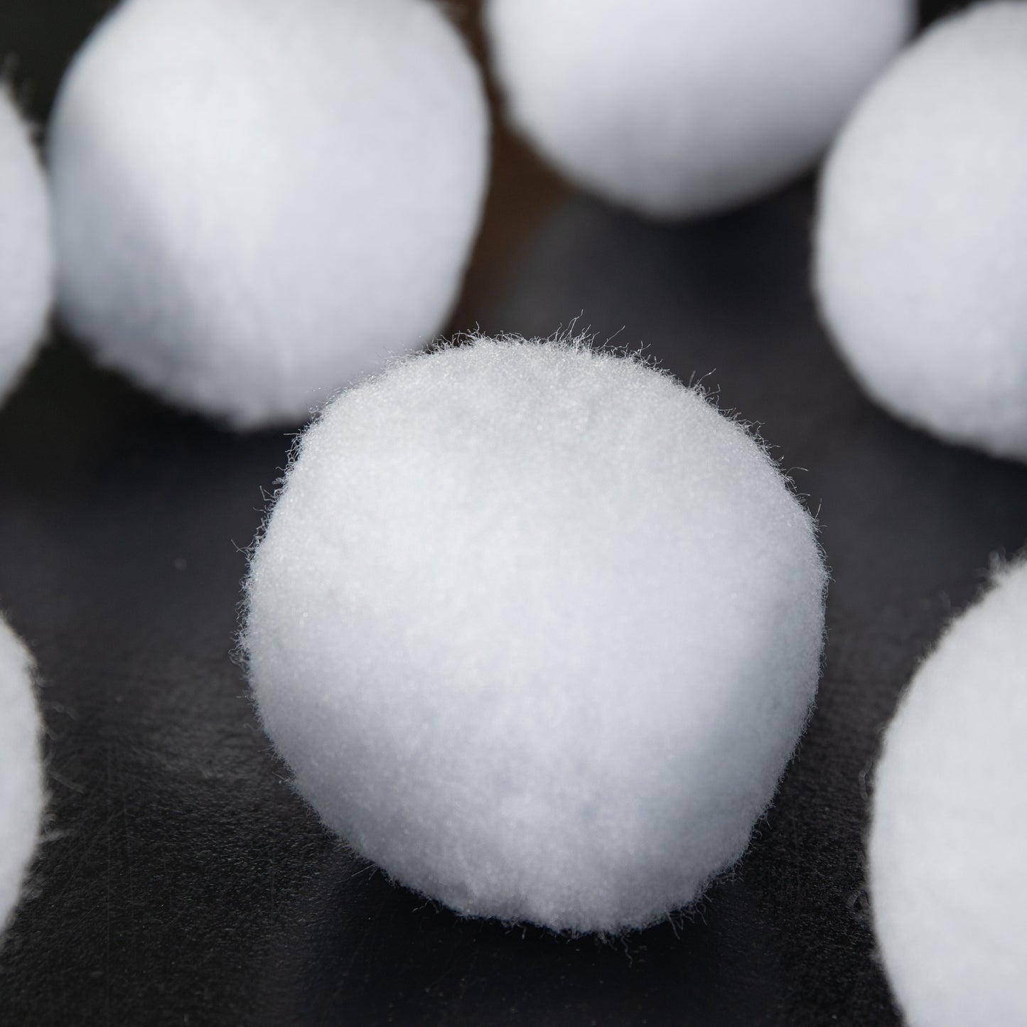 6cm 12 Pack of White Fabric Christmas Faux Snowballs