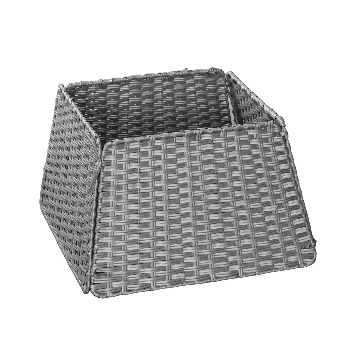 47cm x 46cm Samuel Alexander Foldable Faux Rattan Christmas Tree Skirt in Grey