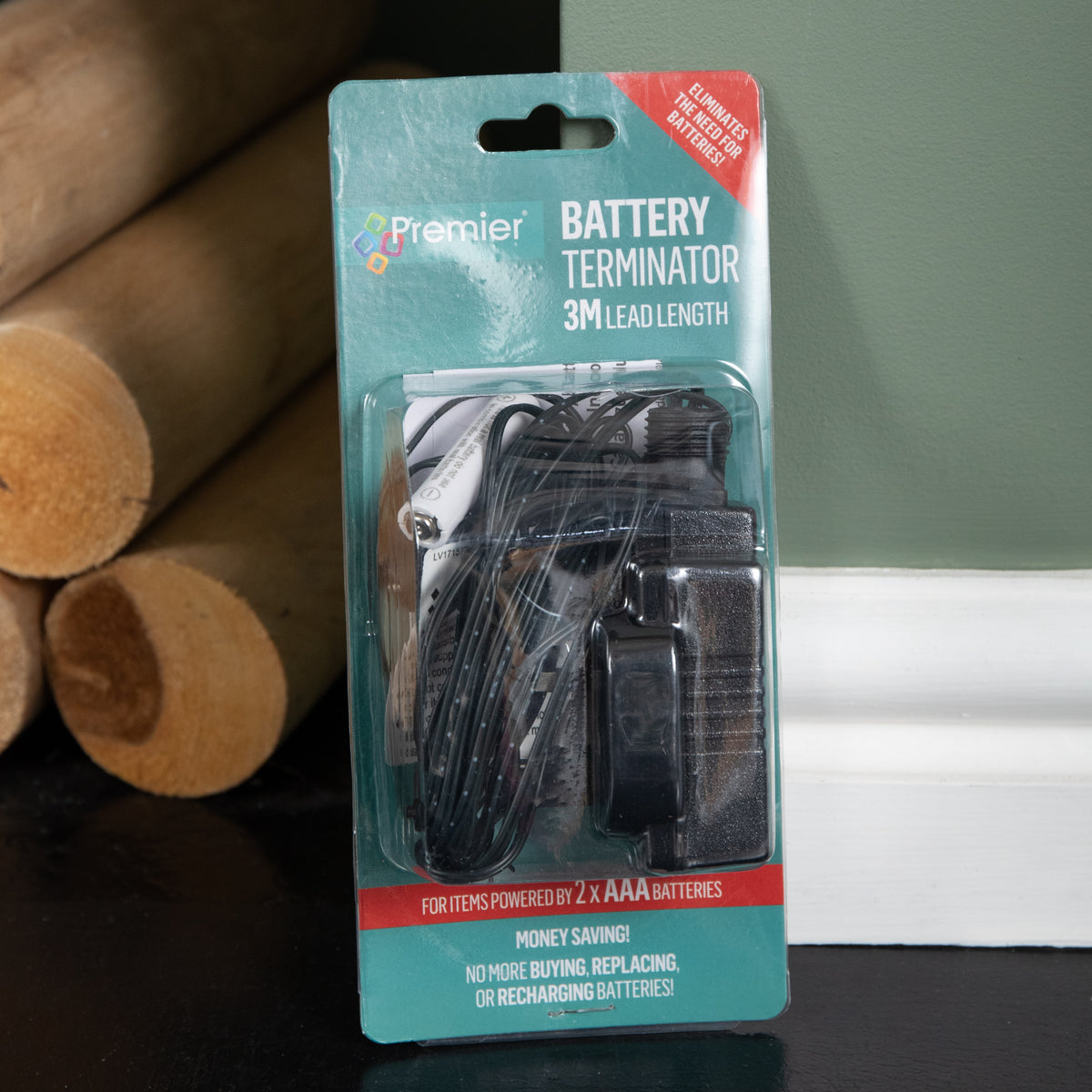 2 x AAA Money Saving Battery Replacement Plug In Adapter