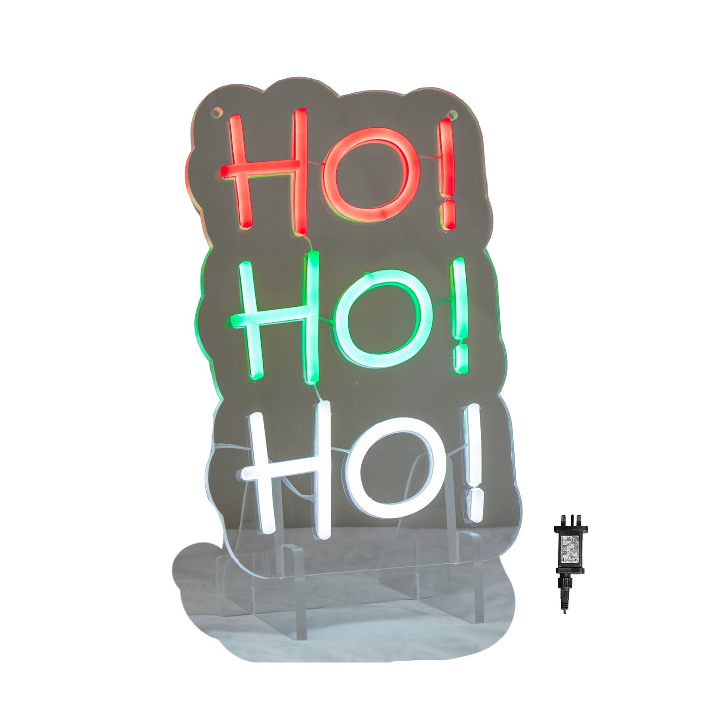 29cm Light up Hanging or Freestanding Christmas Ho Ho Ho Neon Sign