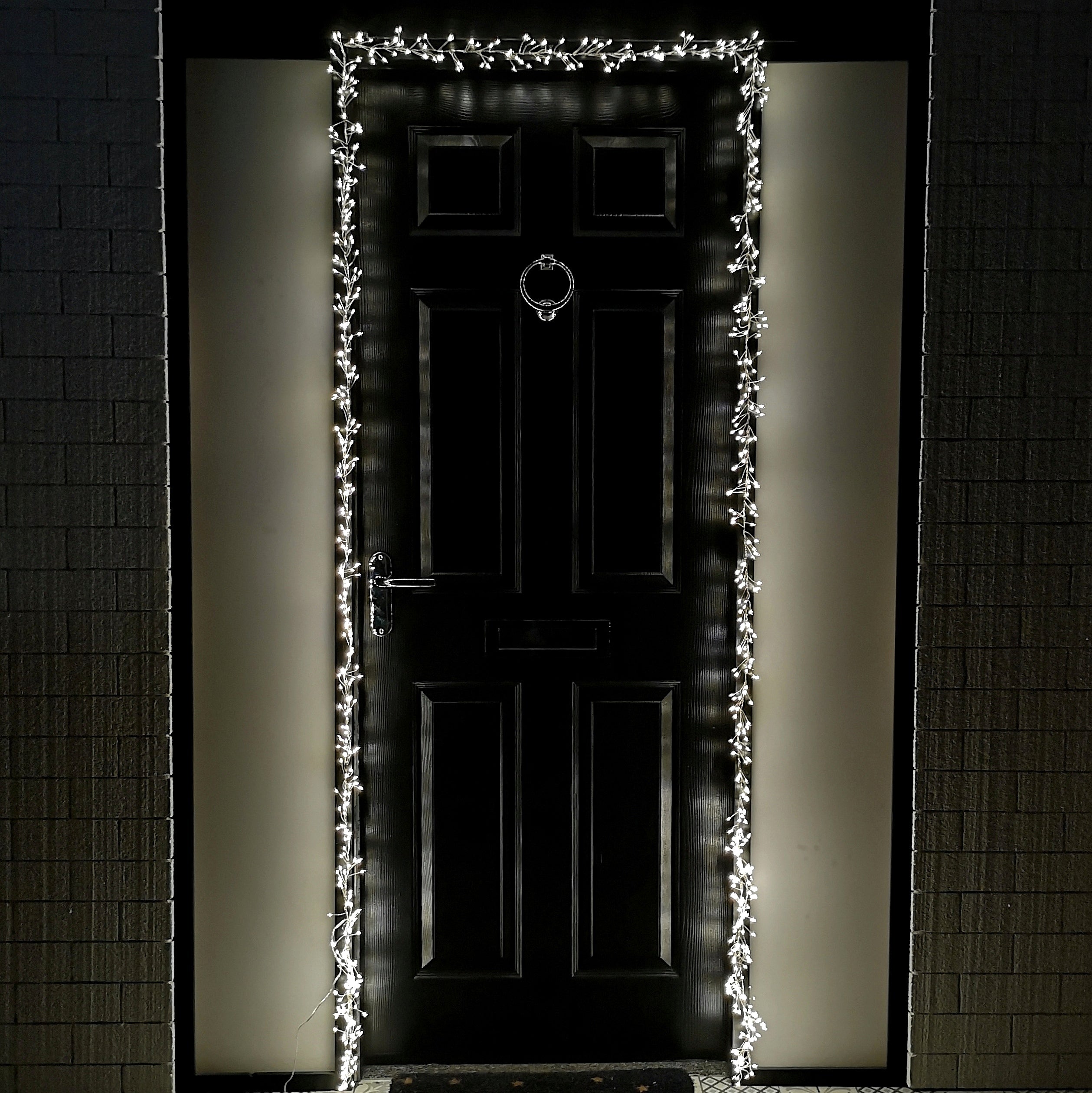 5.5m 880 LED Indoor Outdoor Christmas Door Lights in Warm White