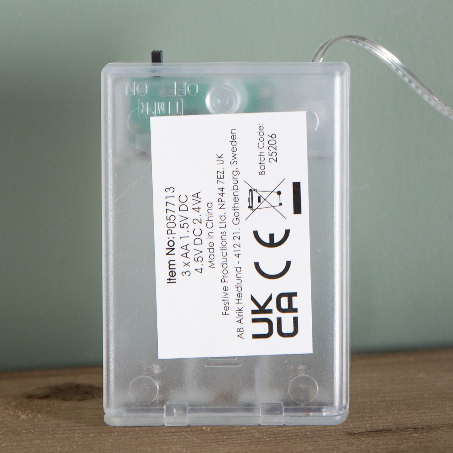 49cm Battery Powered Light up Silver Christmas Snowflake Ball with Blue Twinkling LEDs