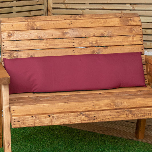 99 x 20 x 5cm Cushion Back for 2 Seater Wooden Garden Bench in Burgundy