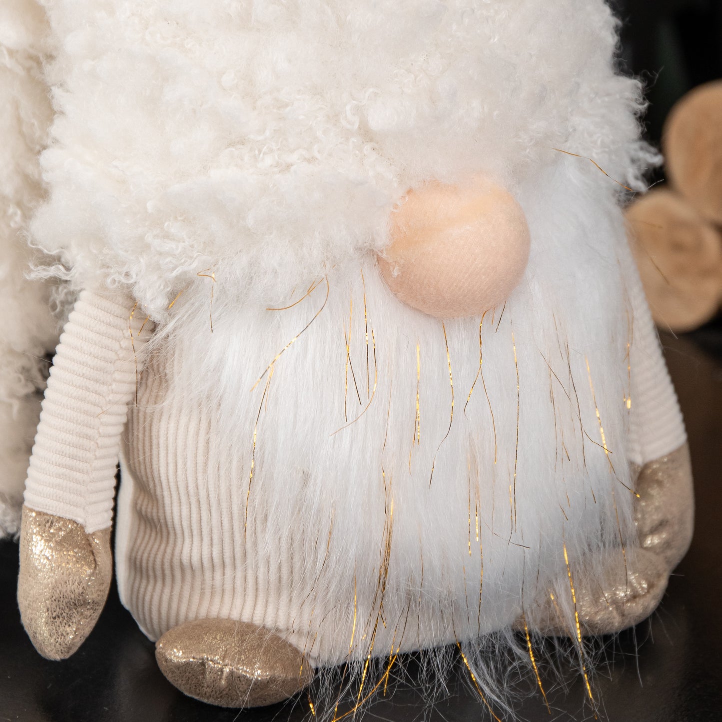 34cm Large White Super Soft Christmas Snow Gonk Decoration