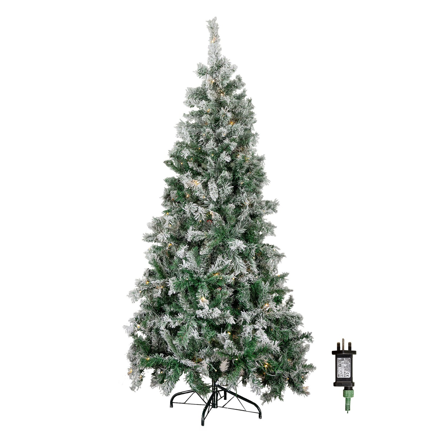6ft (1.80m) Light up Prelit Snow Flocked Arbor Spruce Christmas Tree with 150 Colour Changing LEDs
