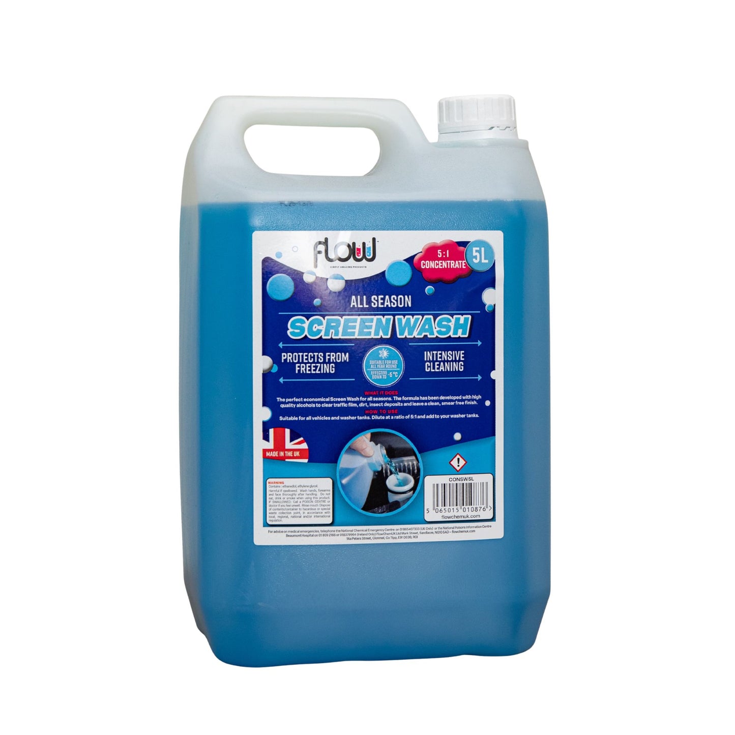 5 Litre All Season Streak Free Screen Wash Concentrate for All Vehicles