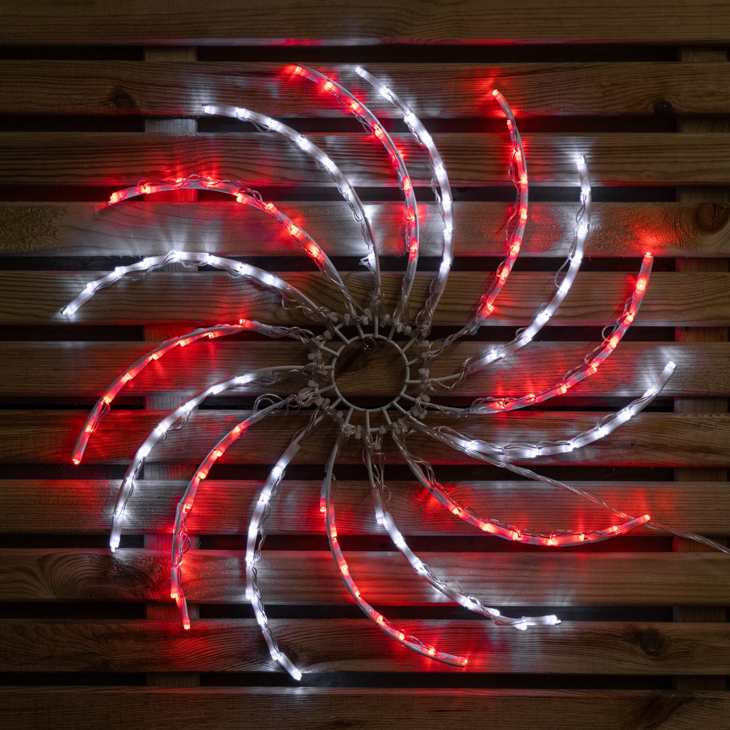 50cm Light up Christmas Spinner Decoration with 128 Red and White LEDs