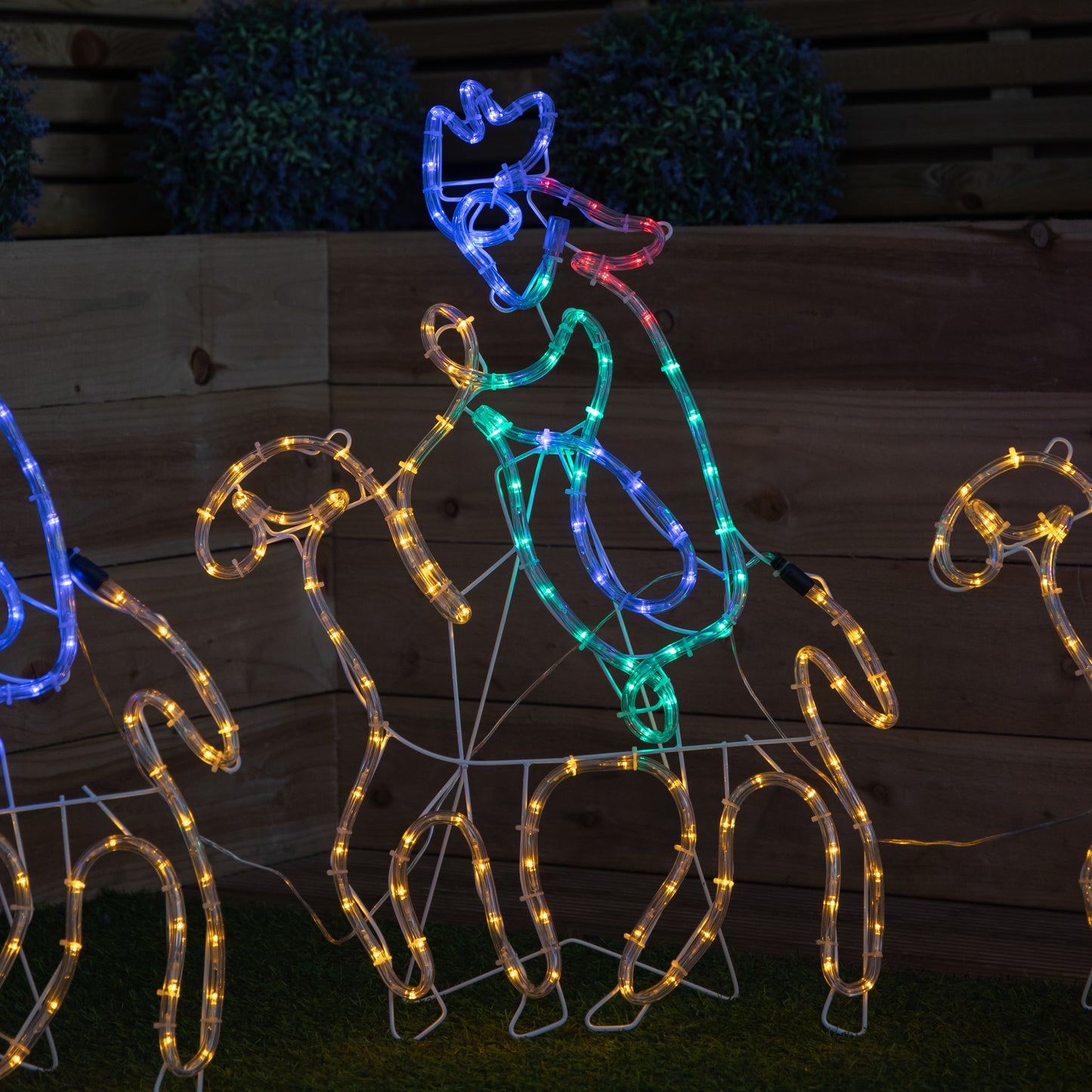 70cm Light up Three Wise Men Silhouette Rope Light Christmas Decoration with LEDs