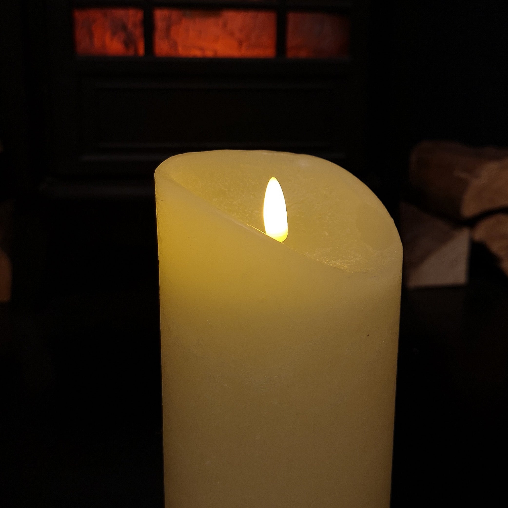 23x9cm Christmas Warm White Flickerbright Candle with Timer