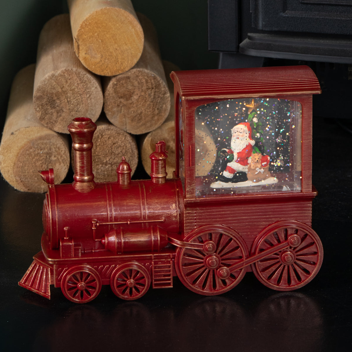 17cm Battery Operated Light up SnowSwirl All Aboard! Christmas Decoration with LEDs