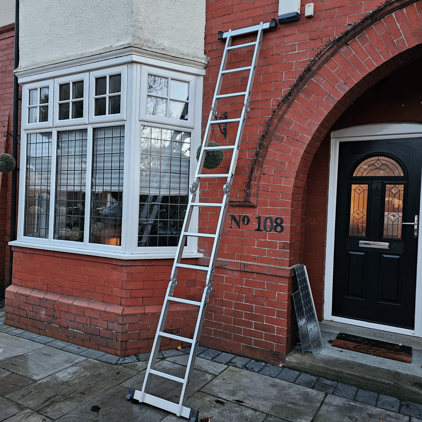 Factory Seconds 3.46m Lightweight Aluminium Folding Multi-position Work Platform Ladder