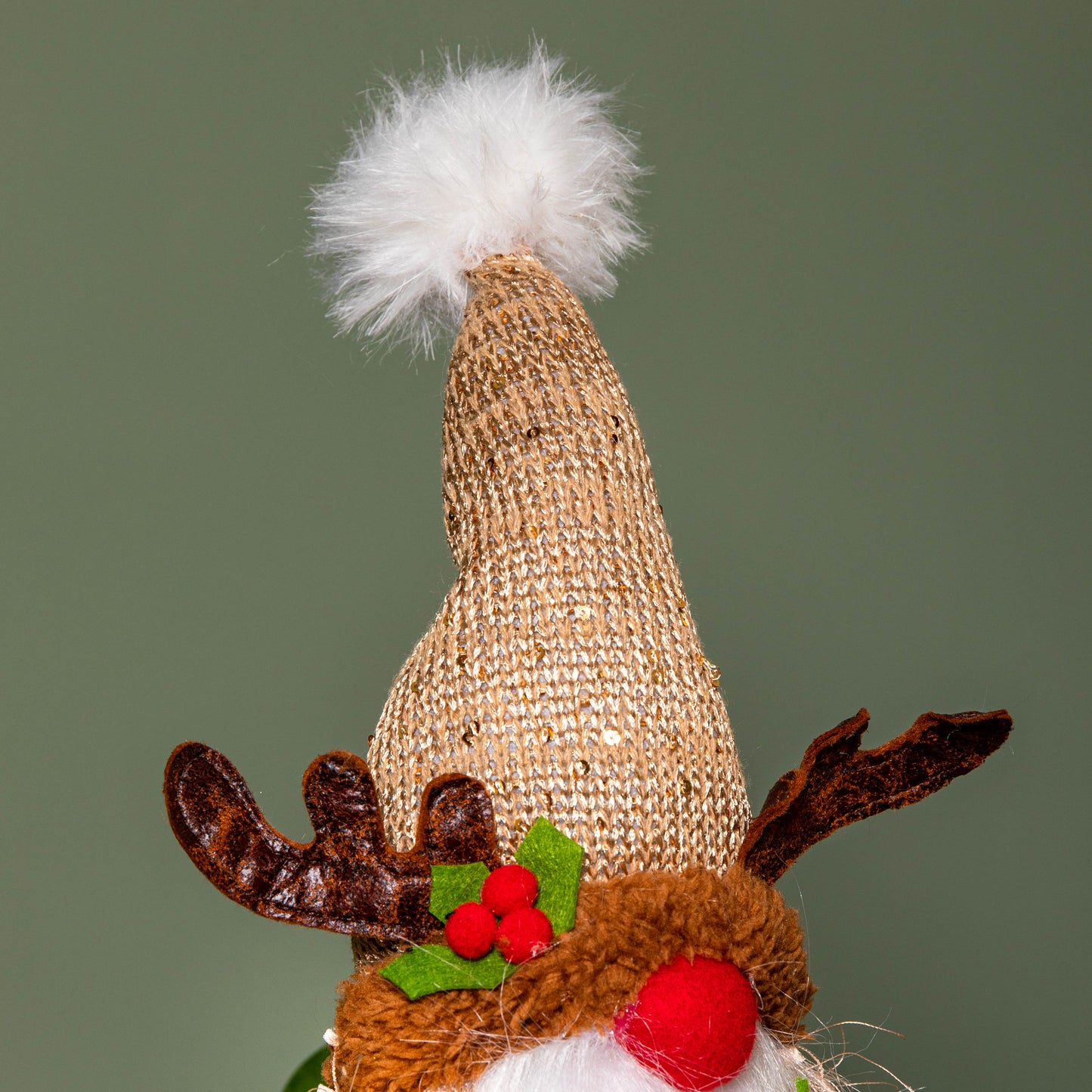 46cm Battery Operated Light up Standing Christmas Reindeer Gonk with Warm White LEDs