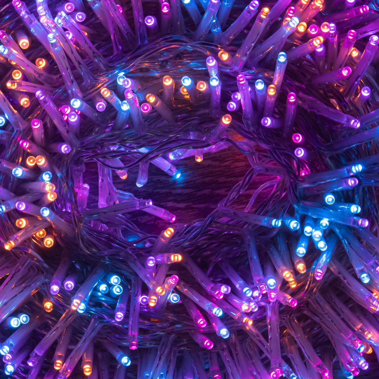 18.7m  750 LED TreeBrights Christmas String Lights with Timer in Rainbow on Clear Cable