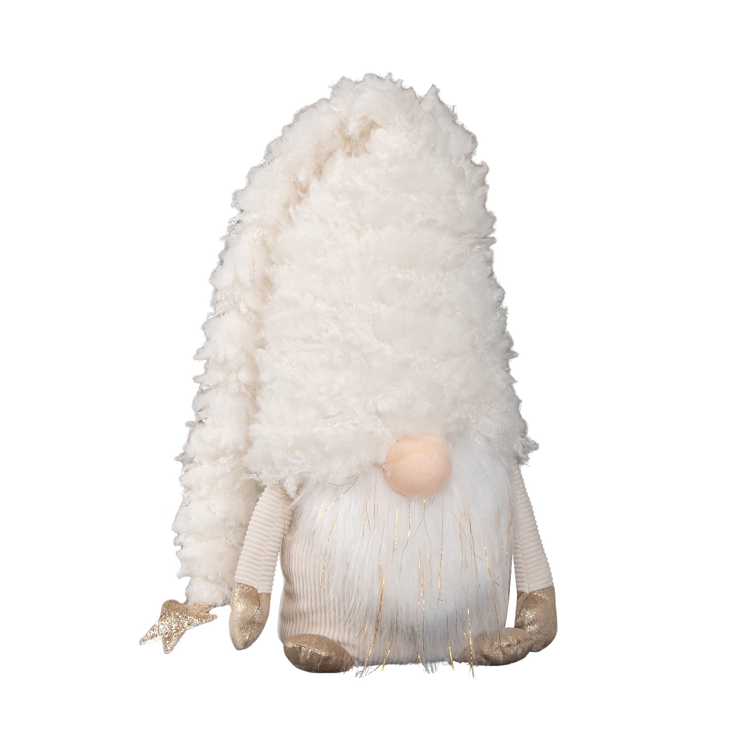 34cm Large White Super Soft Christmas Snow Gonk Decoration
