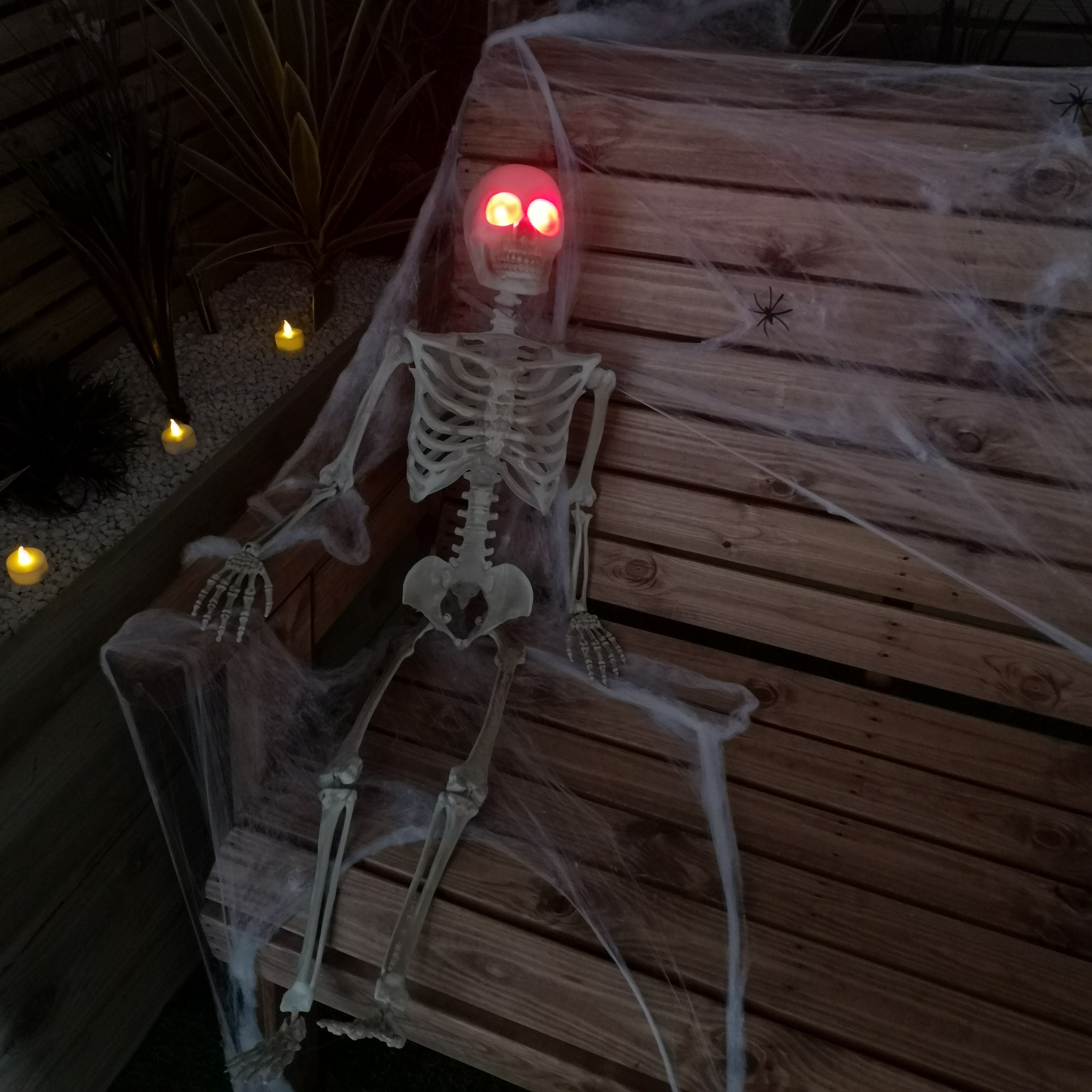 3ft Full Skeleton Halloween Decoration with LED Eyes