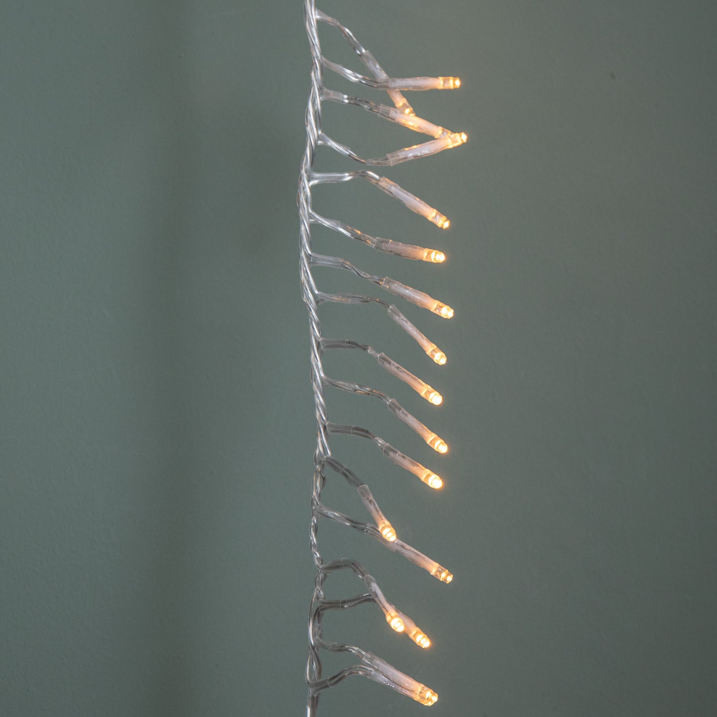 9.3m 720 LED Christmas Cluster String Lights with Timer in Vintage Gold on Clear Cable