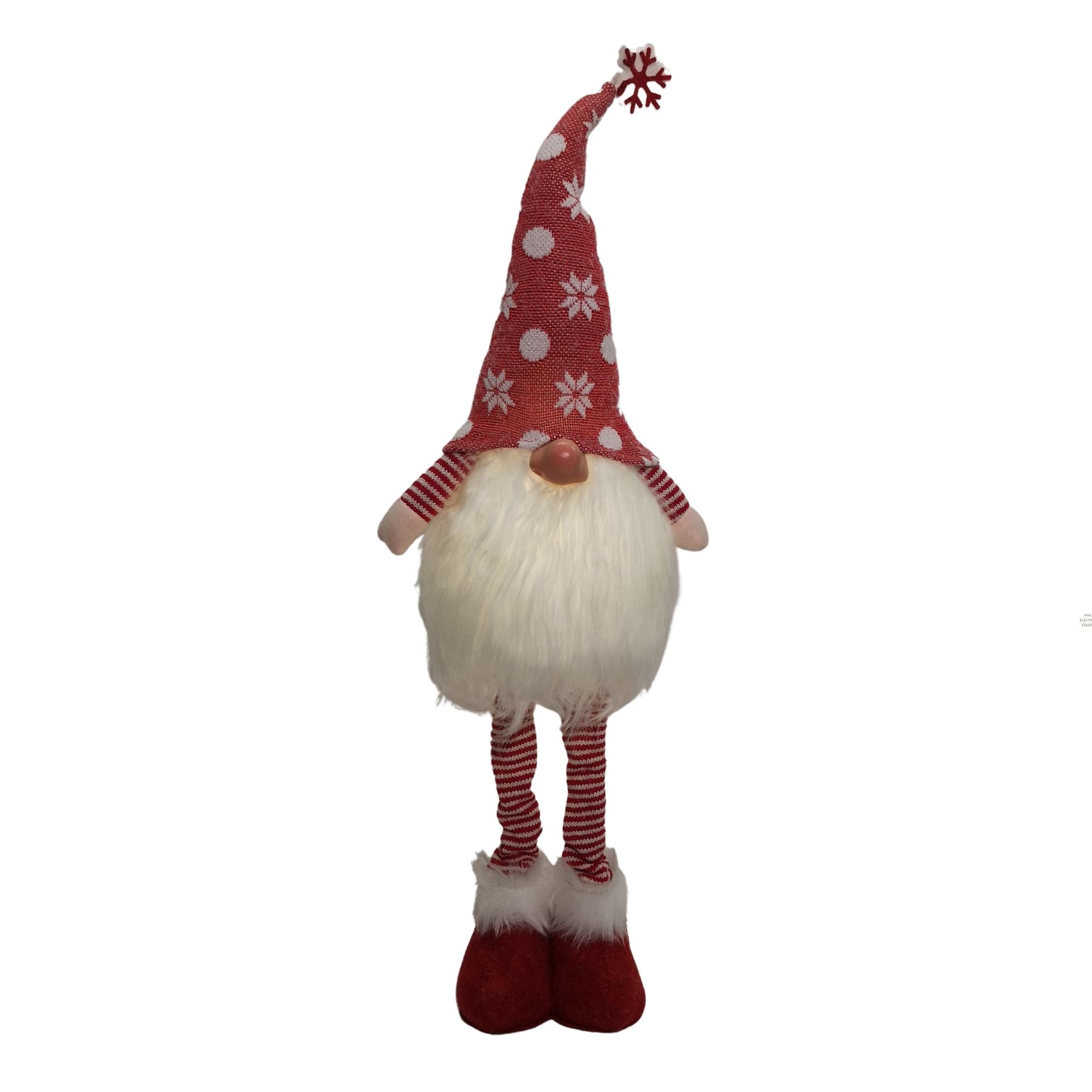 66cm Battery Lit Christmas Standing Gonk Decoration in Red