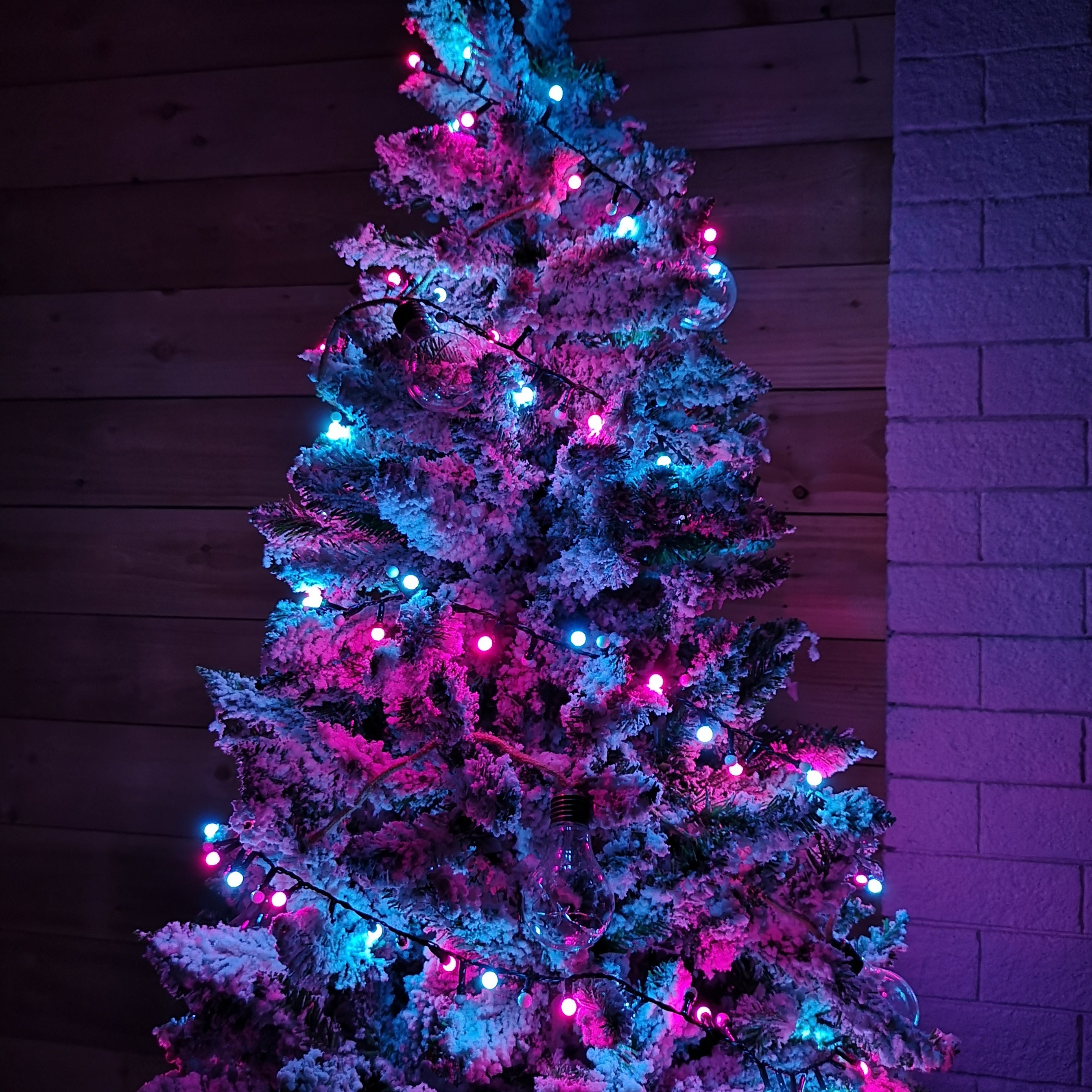 3.75M 150 LED Frosted Berry Christmas Cap Lights in Rainbow with Timer Indoor or Outdoor