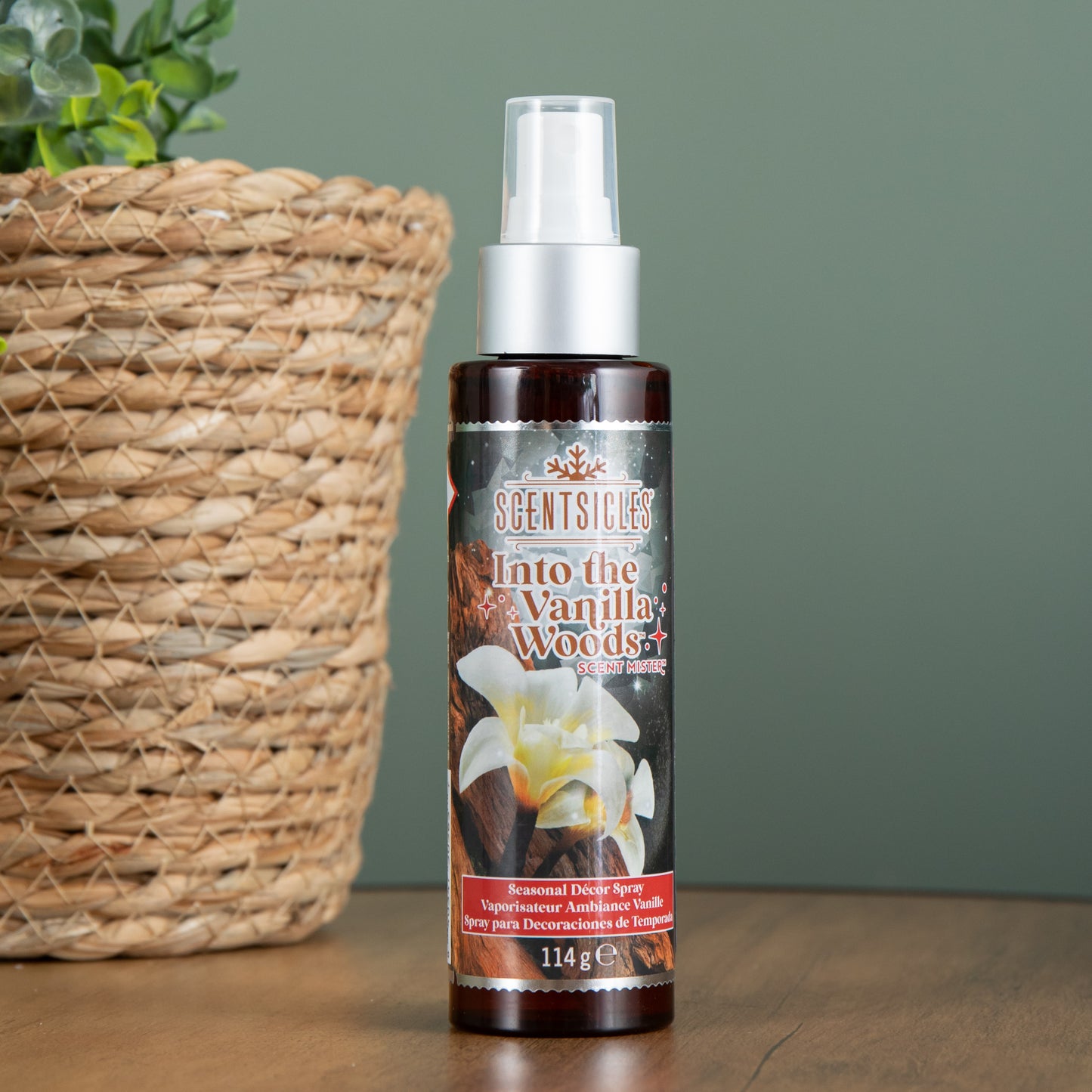 114ml Vanilla Woods Scentsicles Christmas Decoration Spray Mist