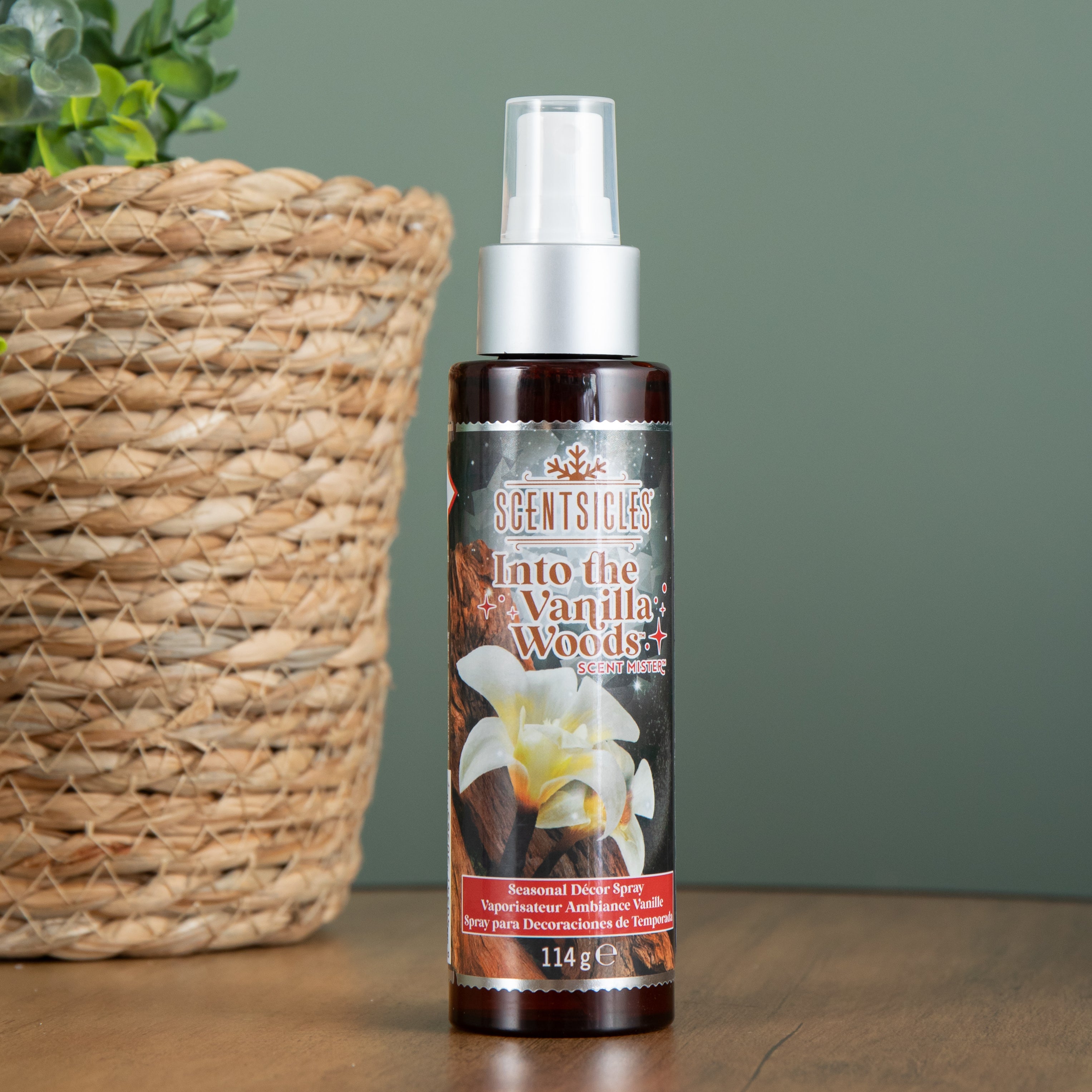 114ml Vanilla Woods Scentsicles Christmas Decoration Spray Mist