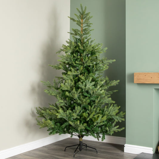 Everlands 210cm (7ft) Green Grandis Fir Real Look Christmas Tree 2326 Tips