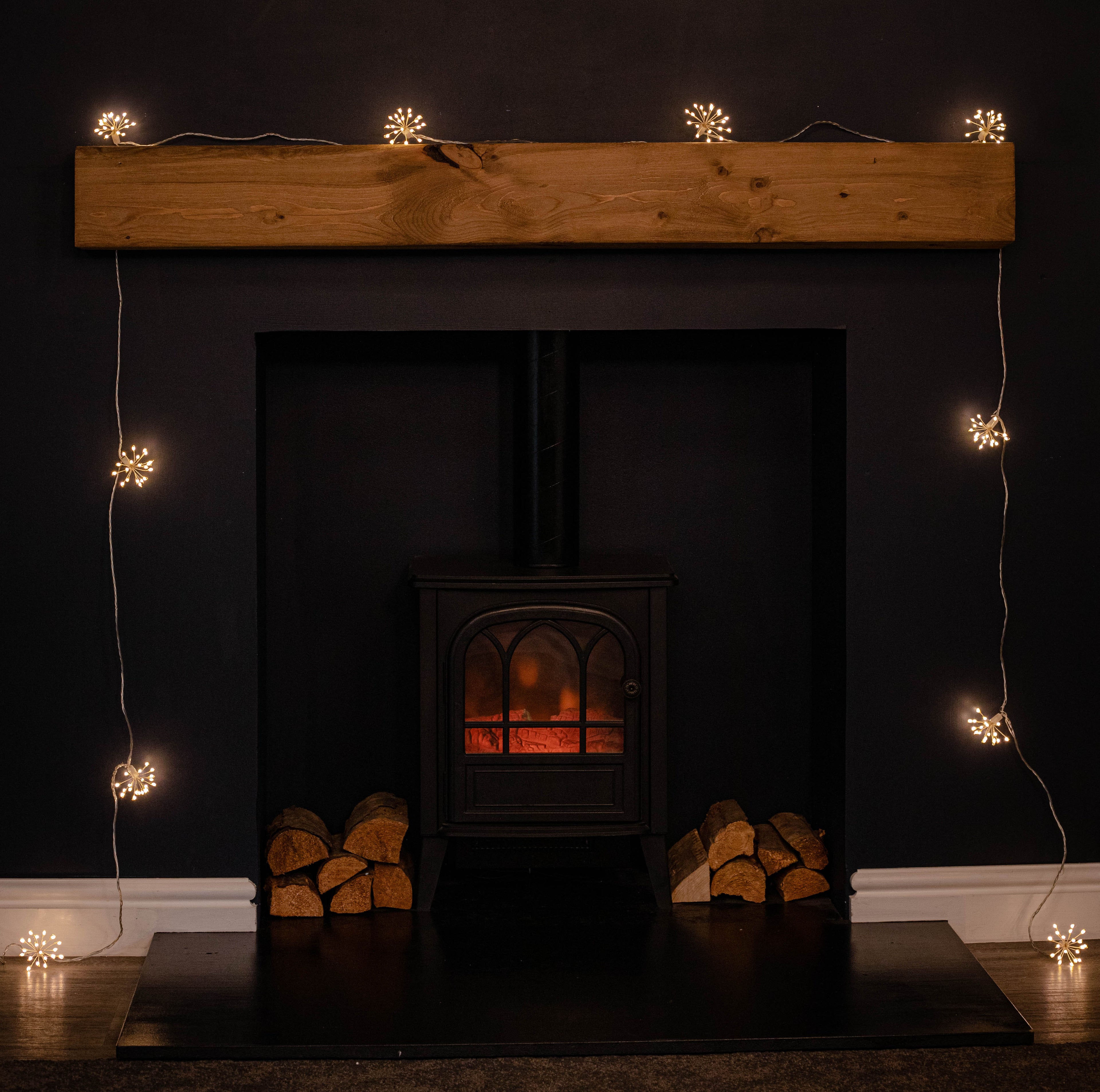 4.5m Ultra Brights Starburst Multi-Action Christmas Lights with 200 Warm White LEDs and Timer Function