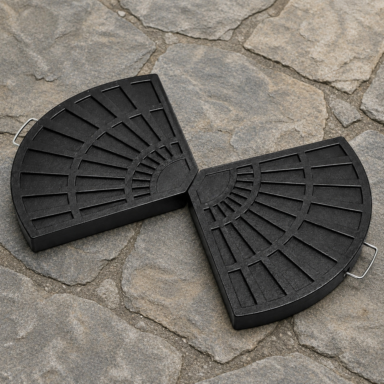 Factory Seconds: 2 Piece 14kg Black Hanging Banana Cantilever Garden Parasol Base Weights