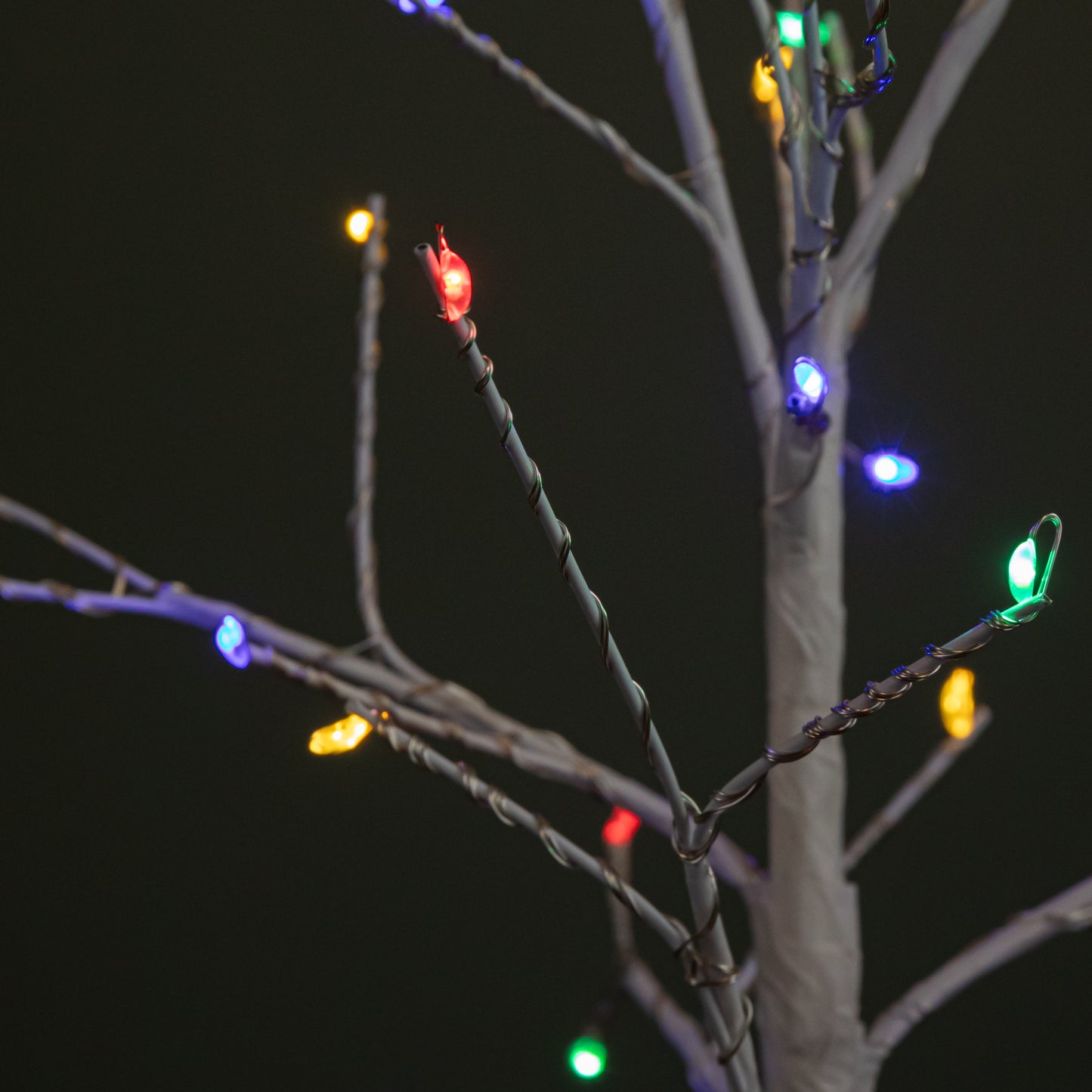 40cm Battery Operated Christmas Twig Tree with 32 Warm White & Multi-Coloured LEDs
