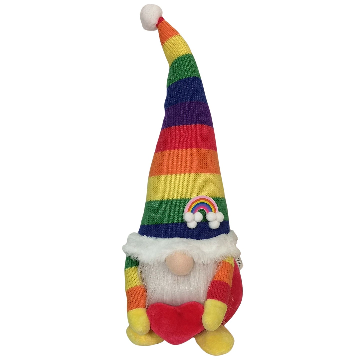 39cm Sitting Plush Rainbow Christmas Gonk Decoration