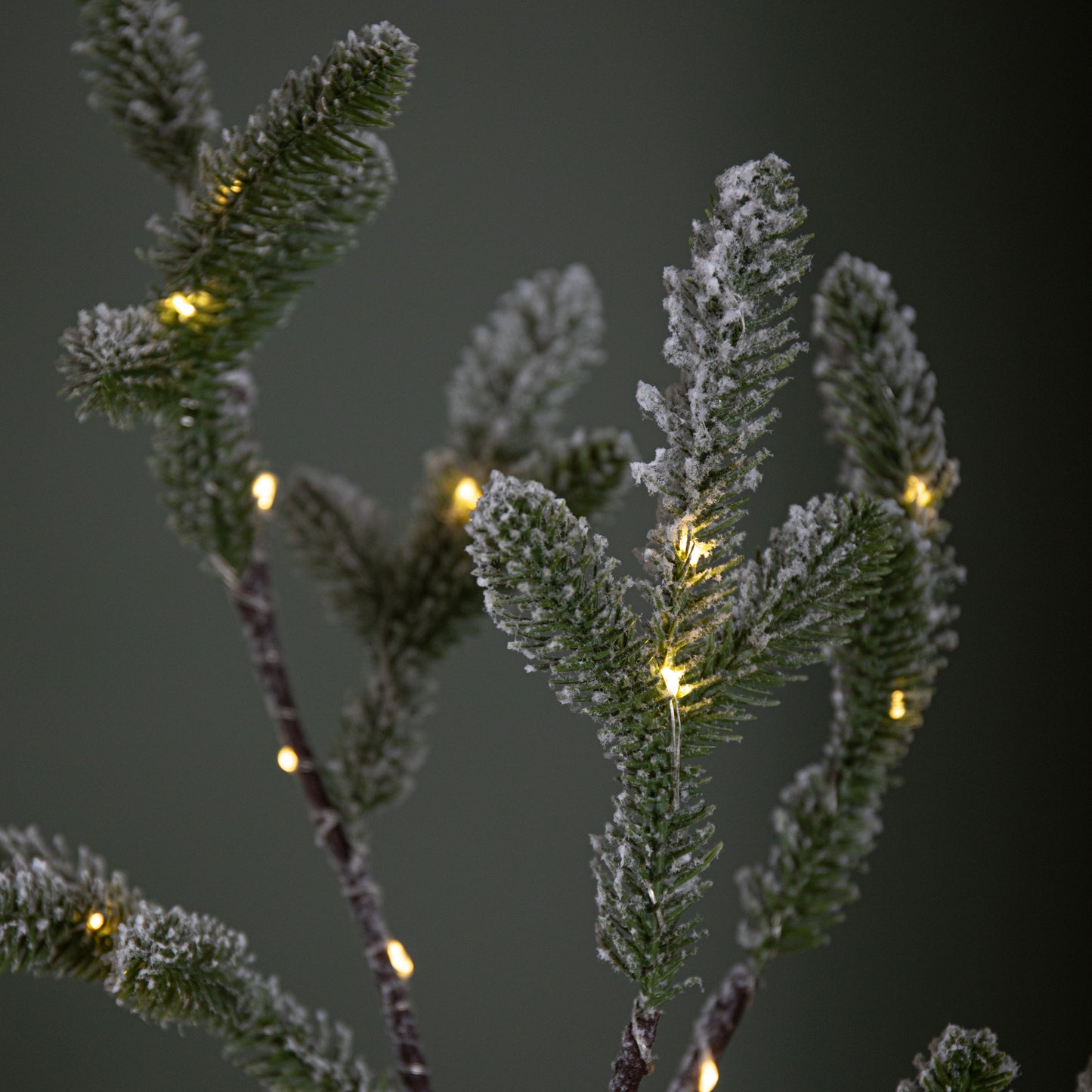 Factory Seconds: 5ft (1.5m) Light up Green Snowy Noel Christmas Tree with Stand and Warm White LEDs