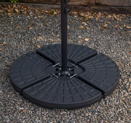 Factory Seconds: Samuel Alexander 70kg 4 PCS Cantilever Parasol Base Weights Set Water or Sand Heavy Duty Parasol Weights for Banana and Hanging Garden Furniture Patio Decking Canopy Outdoor Large Garden Parasol Weights