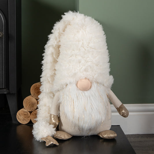 40cm Extra Large White Super Soft Christmas Snow Gonk Decoration