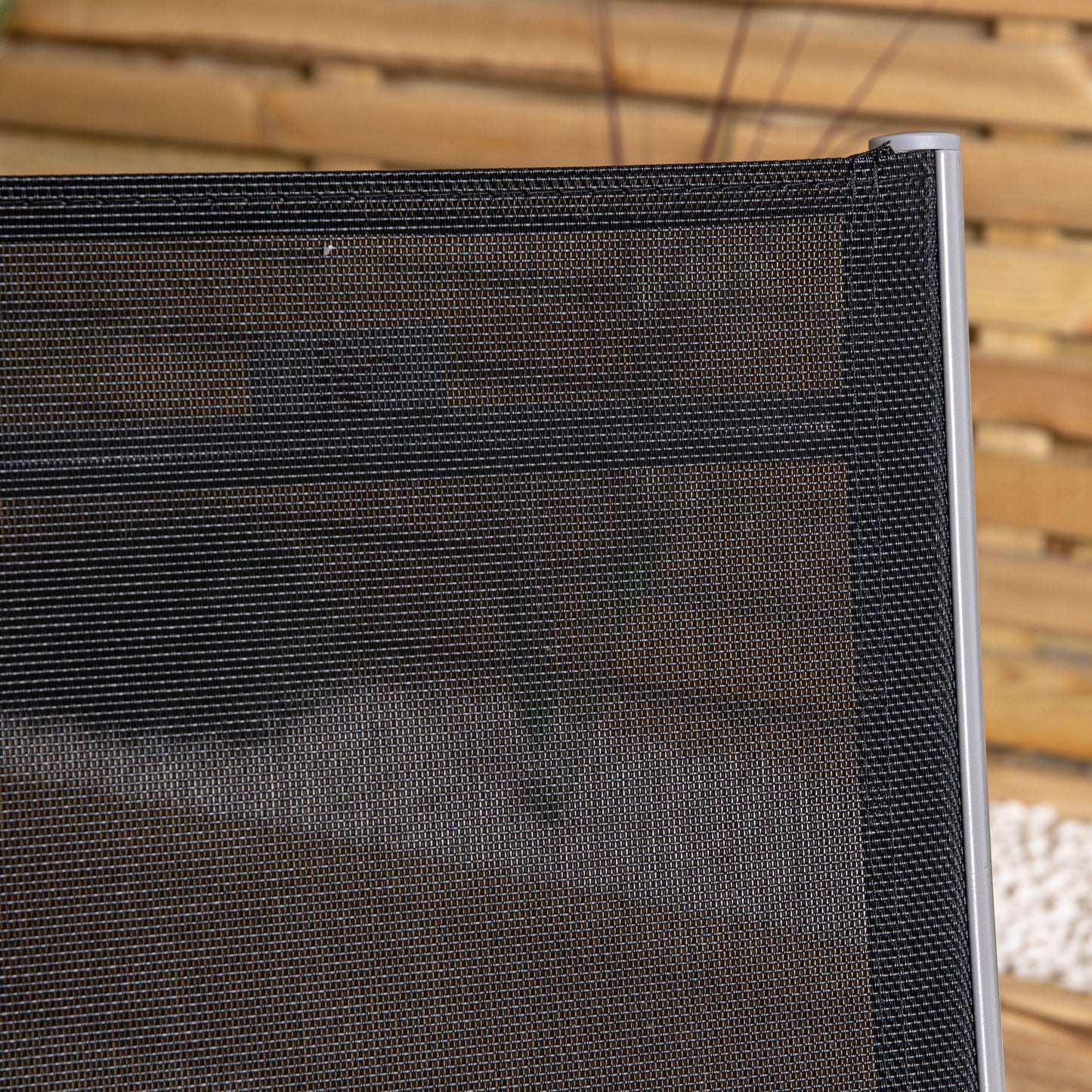 Factory Seconds Outdoor Garden Patio Multi Position Reclining Folding Chair in Black and Silver