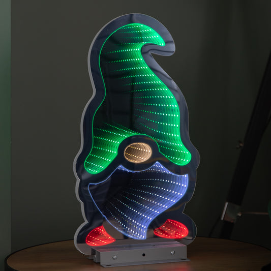 40cm Light up Christmas Gonk Infinity Light with Multi-Coloured LEDs
