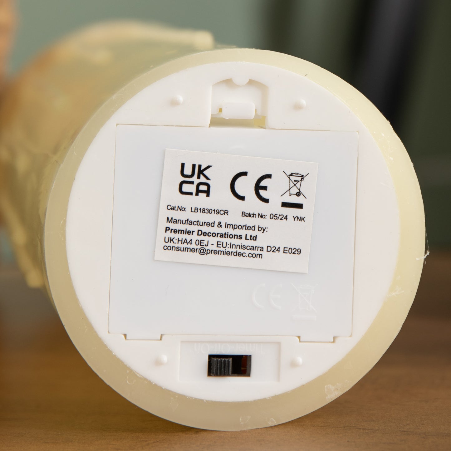 23cm LED Flickabrights Melted Edge Battery Candle in Warm White 