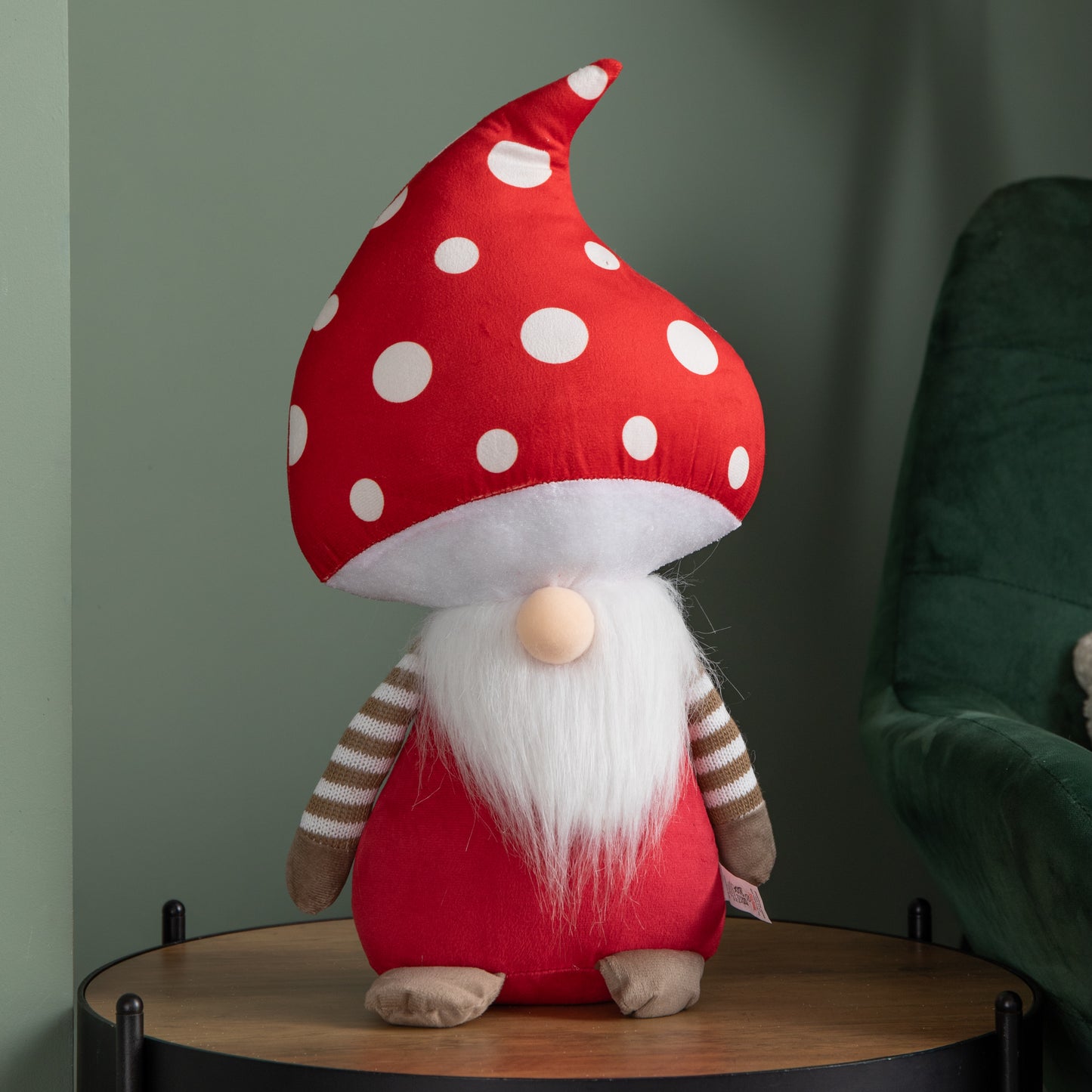 40cm Red Soft Festive Funghi Truffle Christmas Mushroom Gonk Decoration