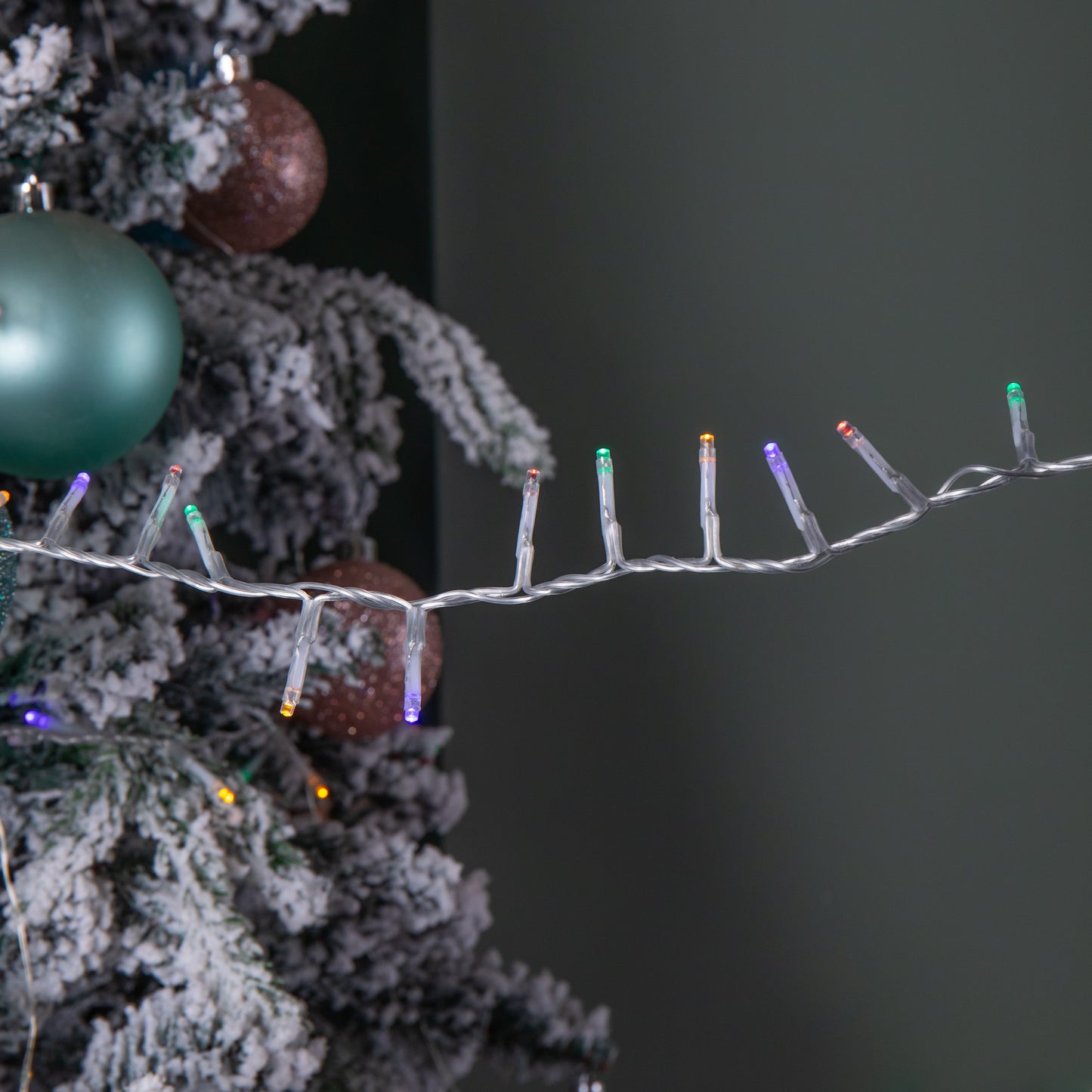 50m 2000 LED TreeBrights Christmas String Lights with Timer in Multi-Coloured on Clear Cable