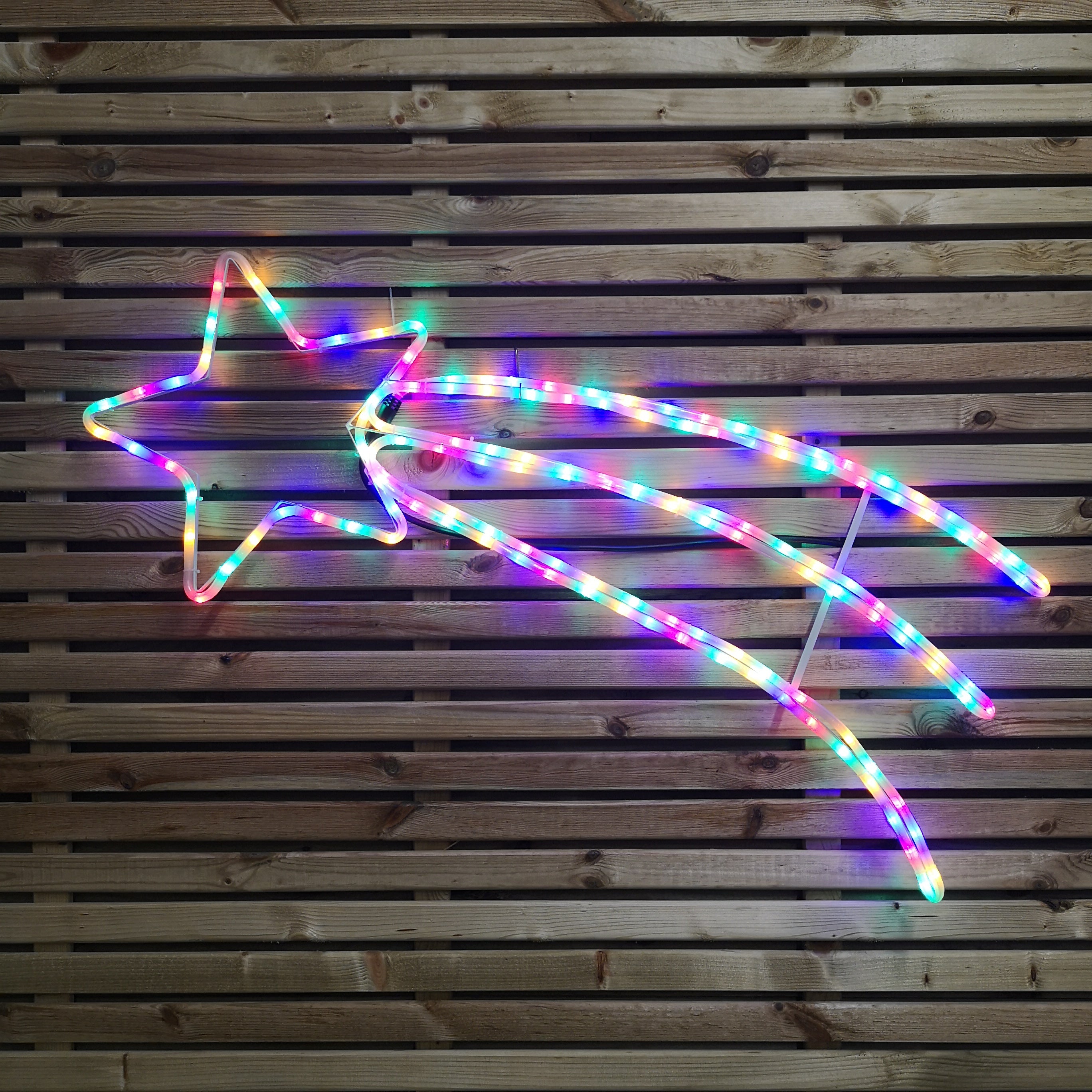 1m Multicoloured LED Flashing Indoor Outdoor Shooting Star Christmas Decoration