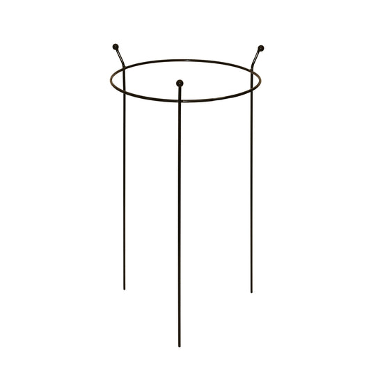 Small 60cm x 35cm Heavy Duty Black Steel Herbaceous Garden Plant Support Ring