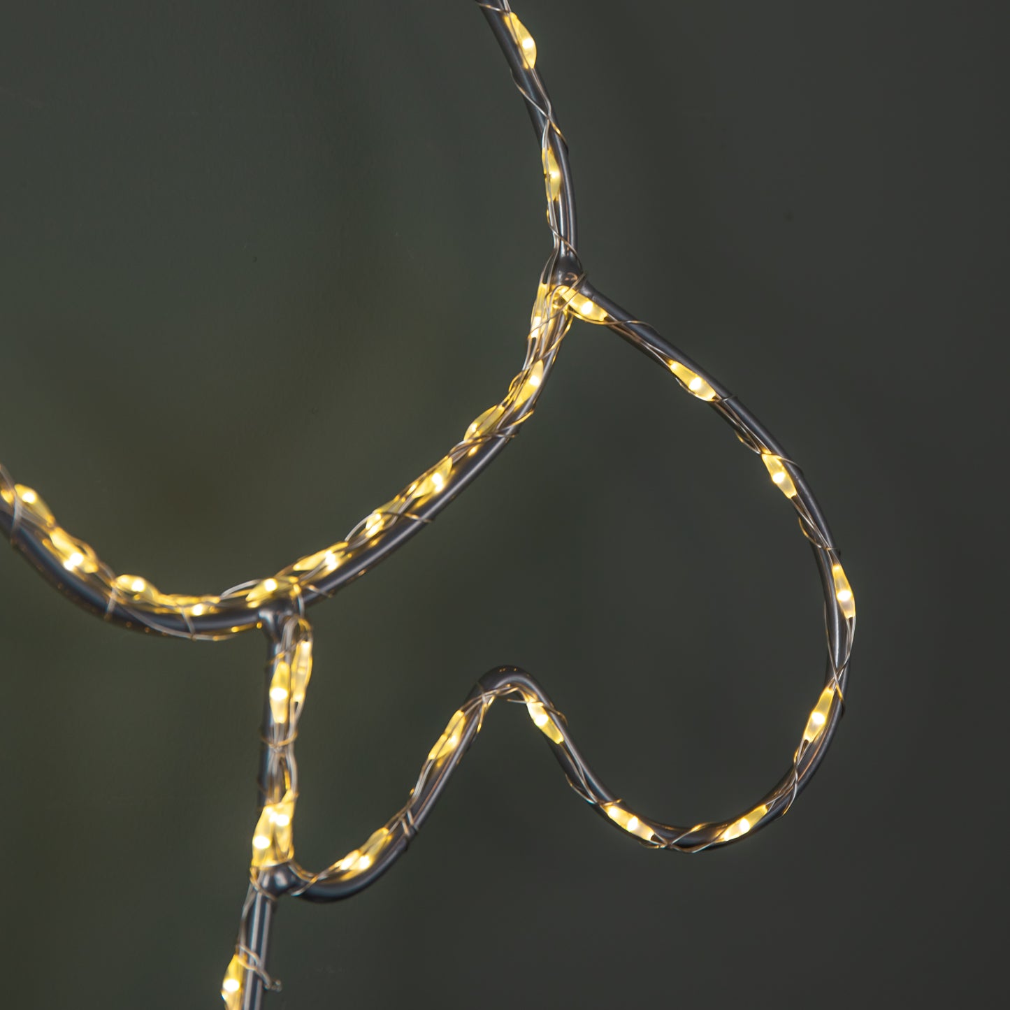 Factory Seconds: 79cm x 54cm Light up Waving Santa Christmas Silhouette with Warm White LEDs