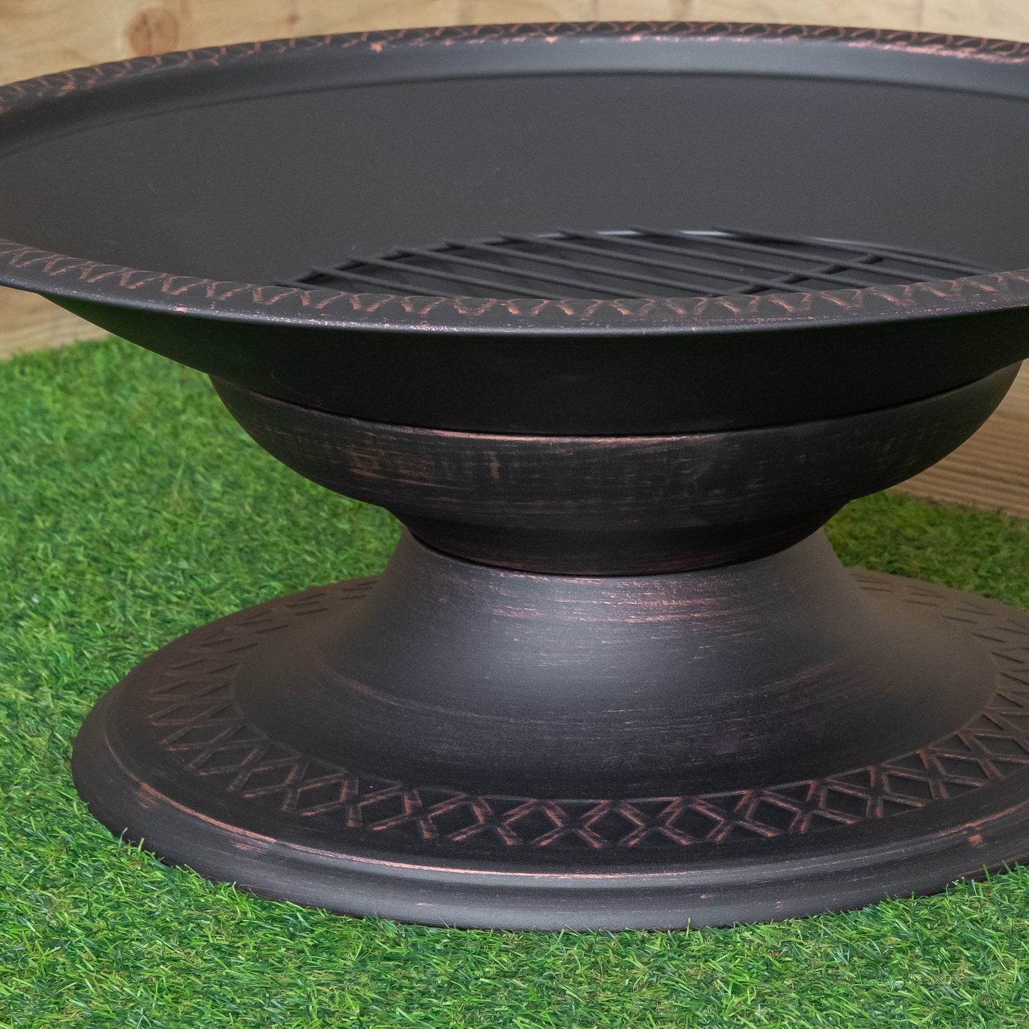 50cm Bronze Effect Steel Toscana Outdoor Garden Fire Pit