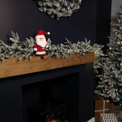 28cm Plush Christmas Santa Stocking Holder Decoration