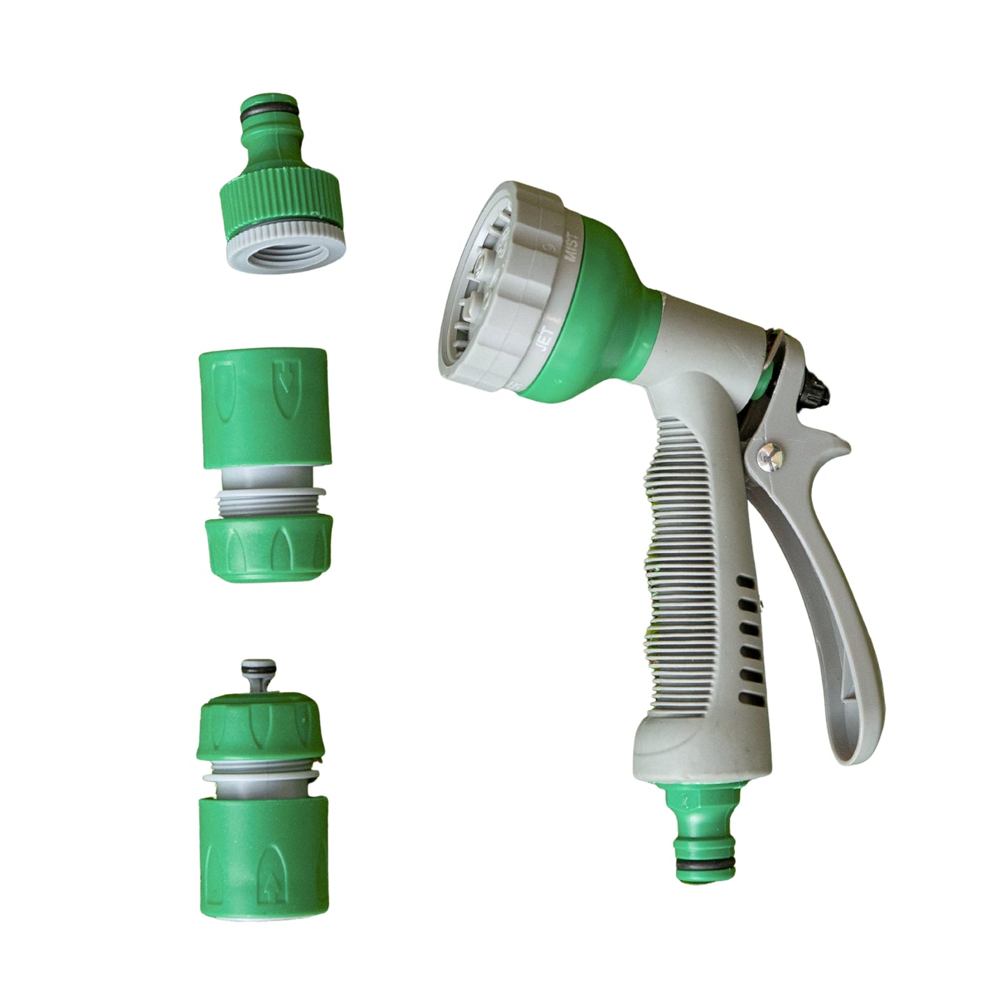 6 Pattern Garden Hose Pipe Spray Gun Set with Fittings