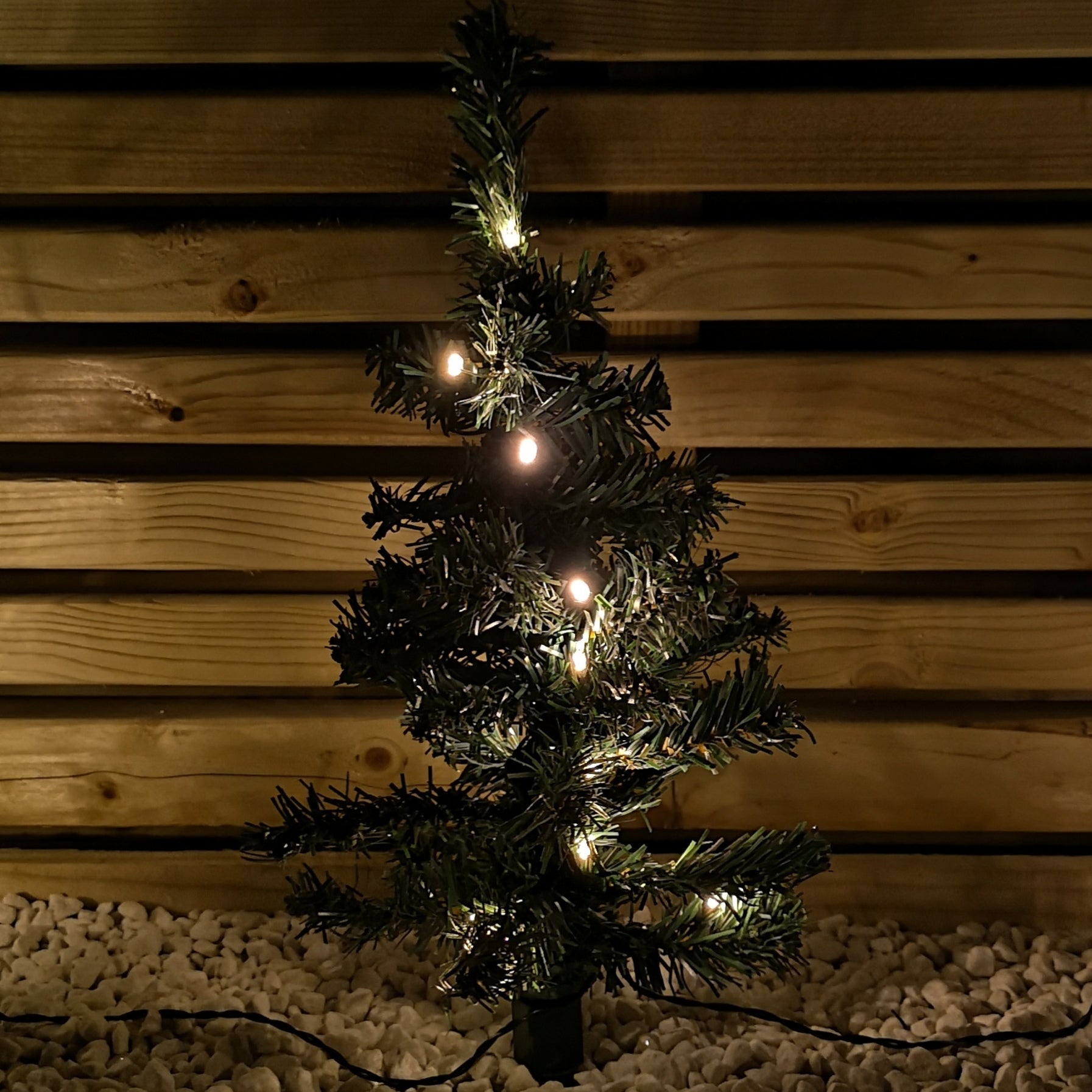 Set of 6 30cm Light up Christmas Tree Path Lights with Warm White LEDs