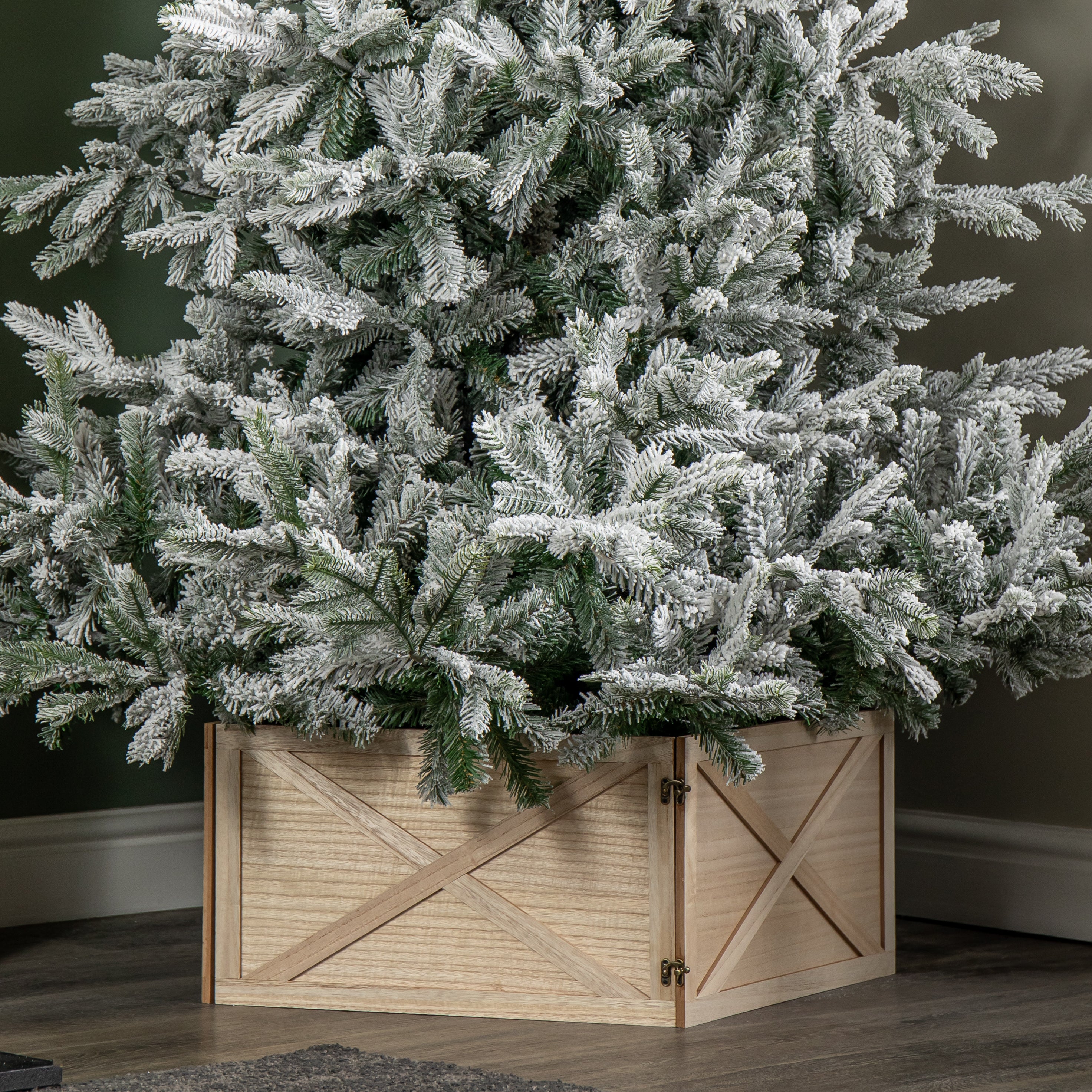 50 x 50cm Square Wooden Foldable Christmas Tree Base